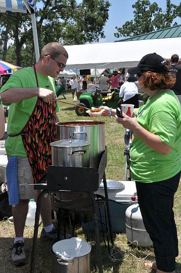 Stephen serving chili