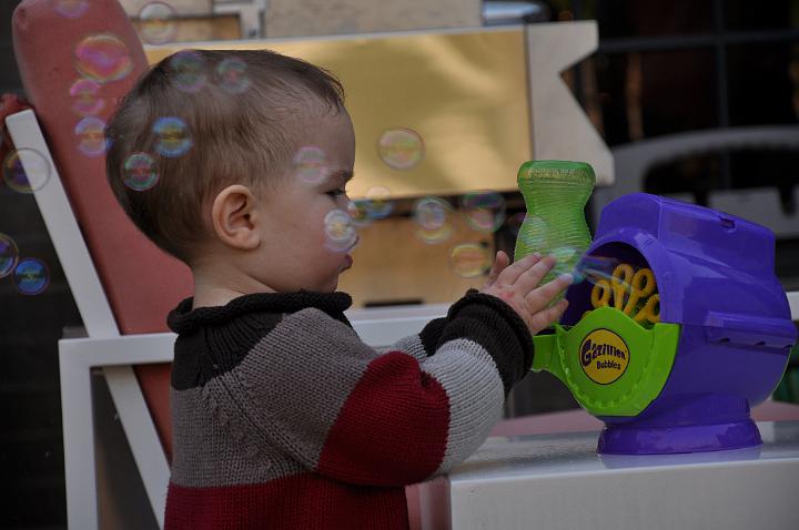 Jackson taking a closer look at the bubble machine