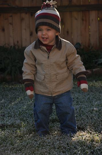Jackson in the cold!
