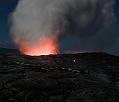 Sparks fly as Kilauea Lava Flow enters the ocean