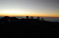 Neighboring Telescopes at sunset from Canada-France-Hawaii Telescope Catwalk