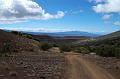 road into base camp with Kilauea in background