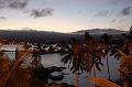 Evening view from Naniloa Hotel room with clear view of Mauna Kea