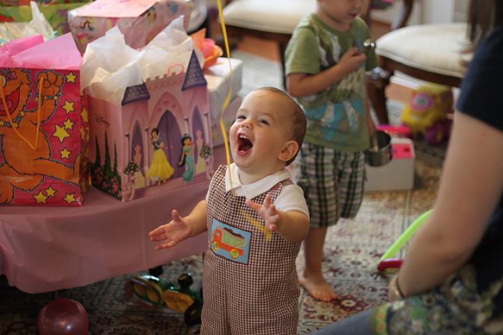 Jackson Playing with a Balloon at Maddie's Party