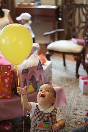 Jackson Playing with a Balloon at Maddie's Party