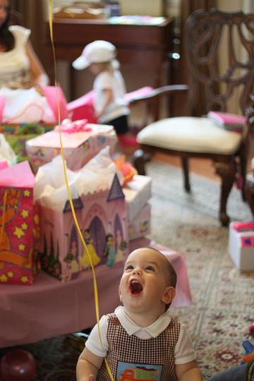 Jackson Playing with a Balloon at Maddie's Party