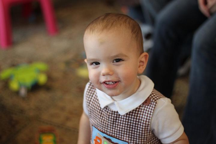 Jackson Playing with a Balloon at Maddie's Party