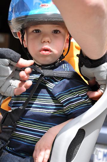 Jackson preparing for his 1st bike ride