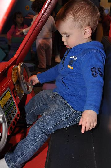 Jackson driving the pickup