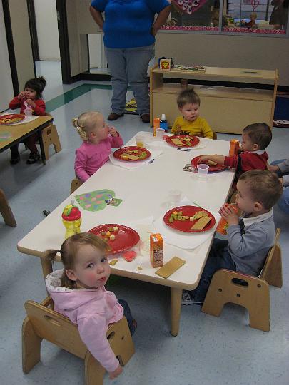 Jackson & his class having a snack