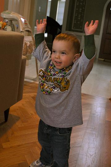 Jackson declaring the Saints Super Bowl victory