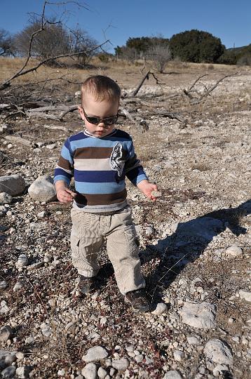 JD walking on the ranch