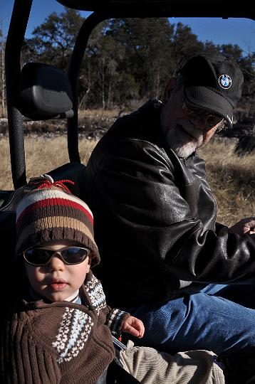 JD and Granddad on the ranch