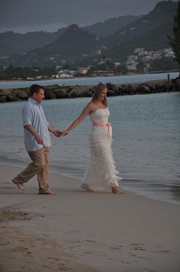 Walking on the beach