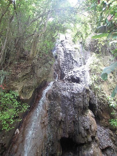 E under the Malgretuoute Waterfall