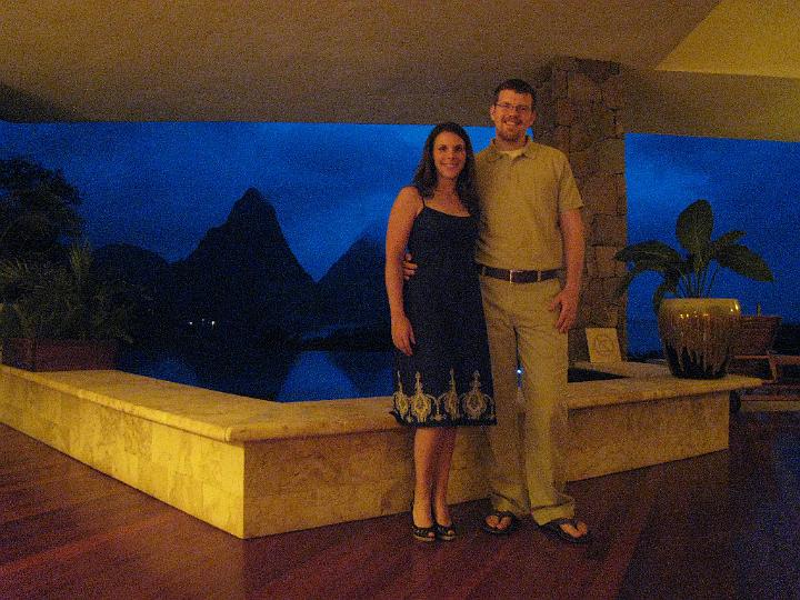 E& R in Jade Mountain Room before Dinner