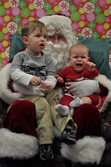 Jackson, Audrey, and Santa