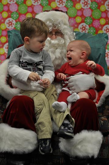 Jackson, Audrey, and Santa