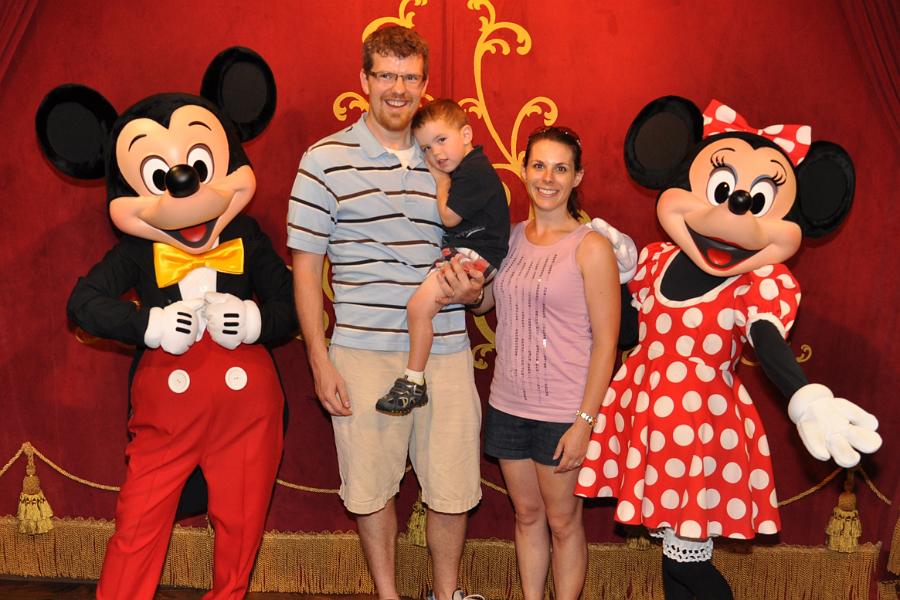 The Taylors with Mickey & Minnie