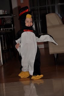 Jackson in Penguin outfit