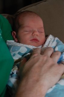 Jackson in Dad's arms